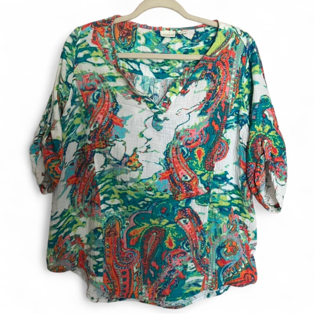 Westbound 100% cotton psychedelic blouse